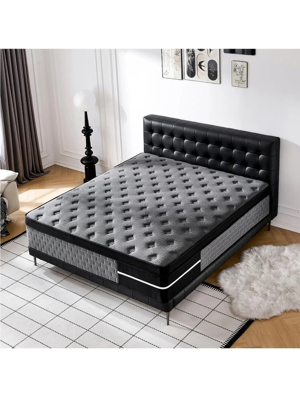 Grey Quilted Hybrid Mattress - Modern Comfort